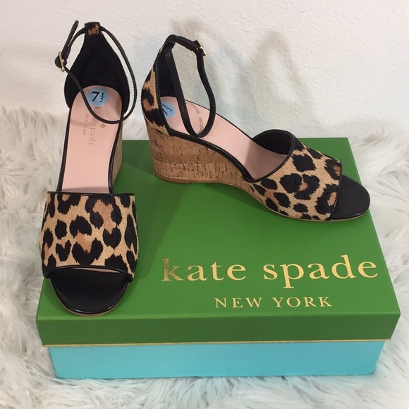 KATE SPADE NEW YORK LONNIE LEOPARD PRINT WEDGE - Picture 5 of 15